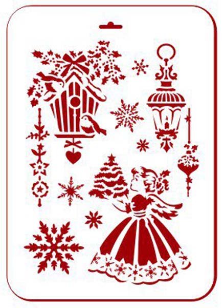 Новогодние трафареты для декупажа