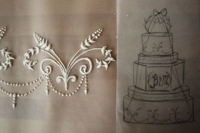 Торт с орнаментом