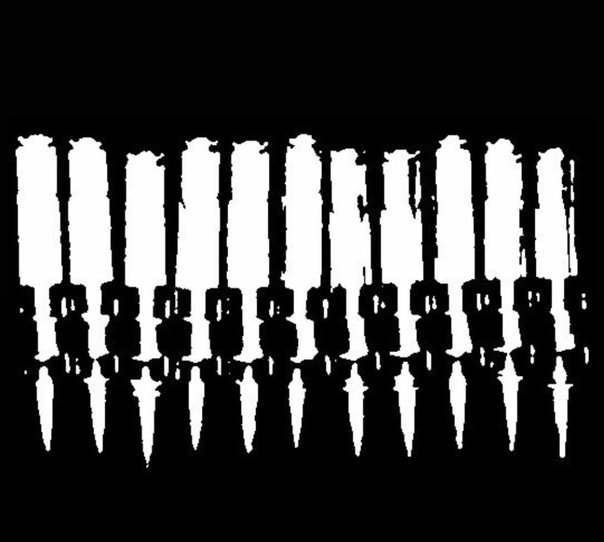 Пулеметная лента трафарет