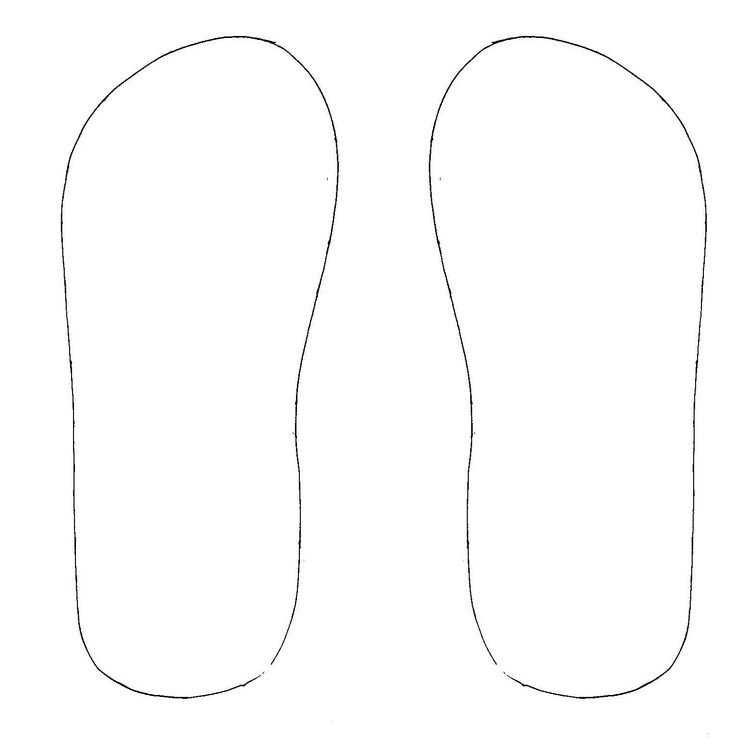 Трафарет тапочек