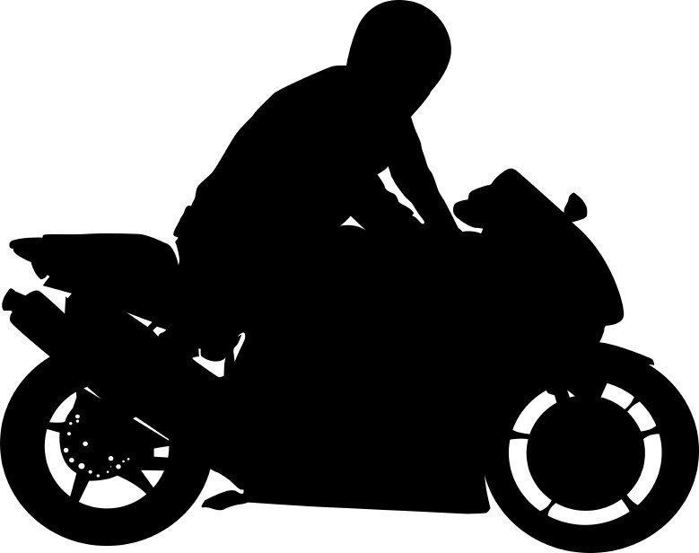 Силуэт мотоциклиста
