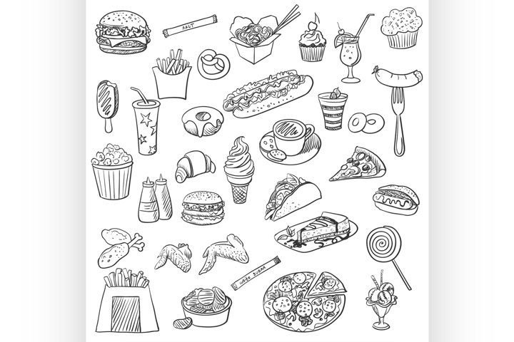 Раскраска полезные и вредные продукты