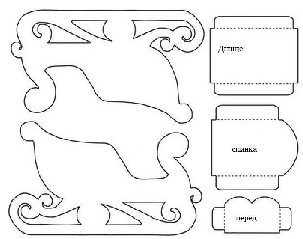 Поделка сани новогодние своими руками - 89 фото