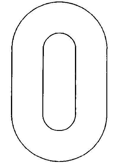 Трафарет ноль для торта