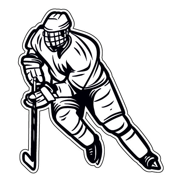 Хоккеист рисунок