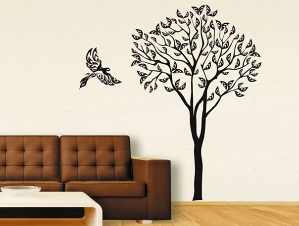 Эскиз дерева на стене