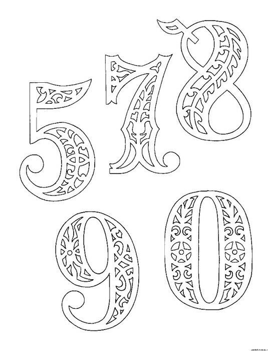 Цифры трафарет для вырезания