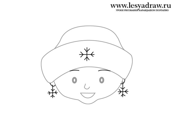 Лицо Снегурочки шаблон