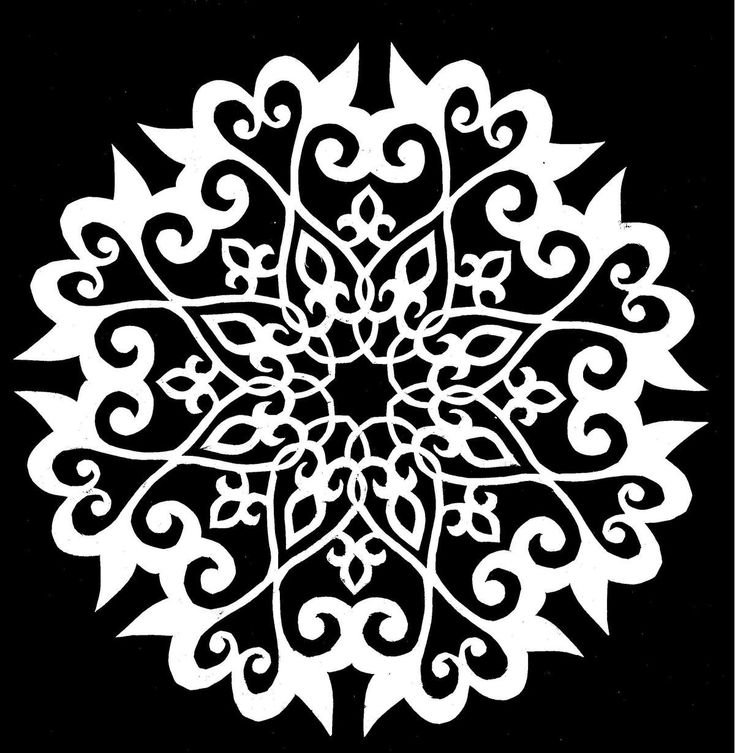 Вытынанки снежинки