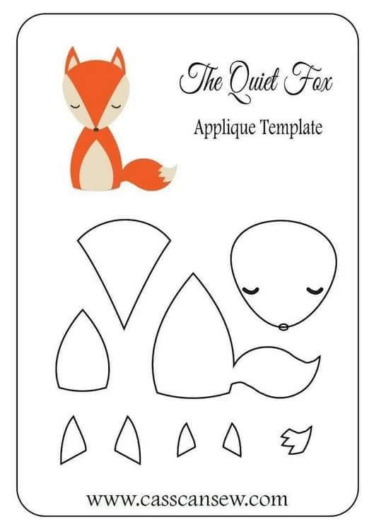 Аппликация из фетра лиса