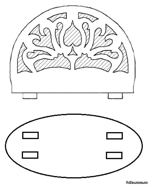 Выпиливание лобзиком чертежи салфетница