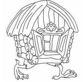 Избушка бабы яги раскраска