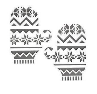 Трафарет варежки для вырезания с узорами