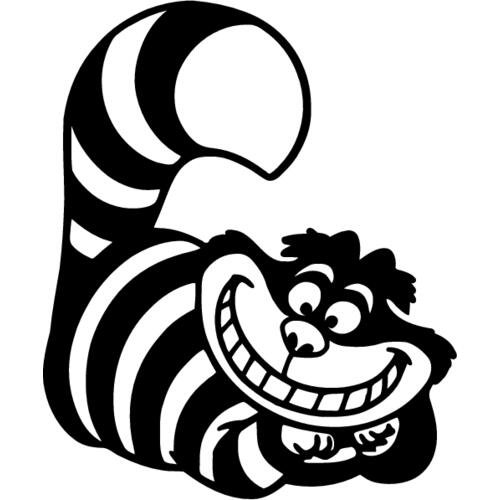 Чеширский кот трафарет