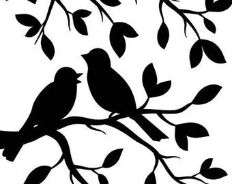 Трафарет птицы