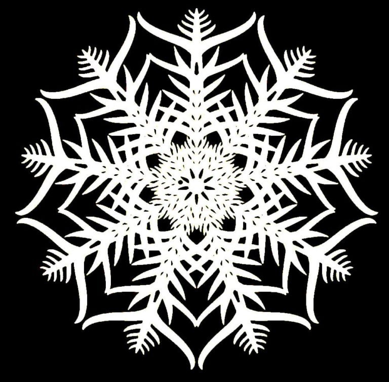 Красивые снежинки вытынанки на окна