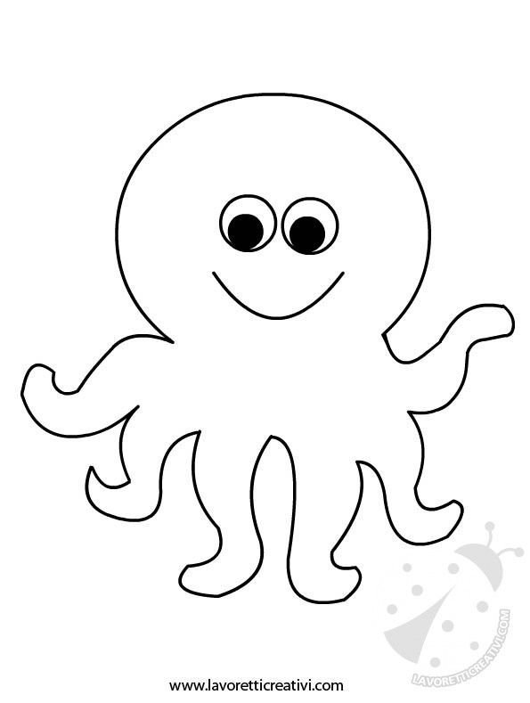 Осьминог контур