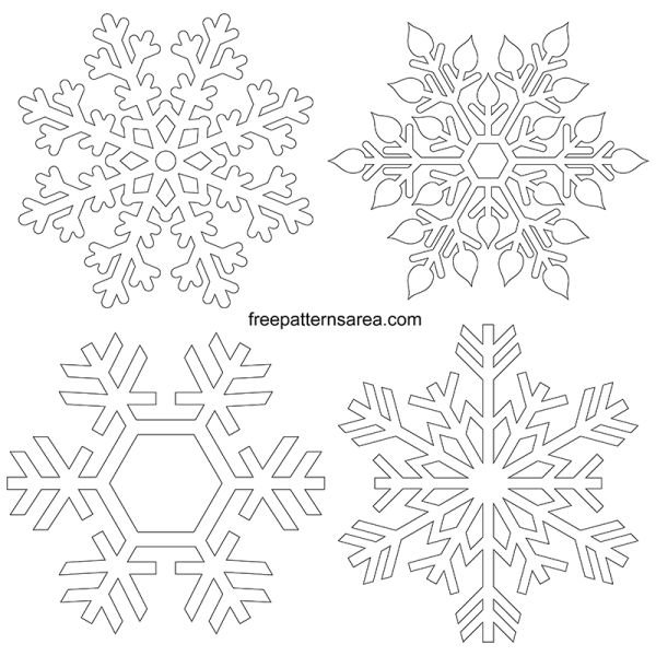 Вытынанки снежинки