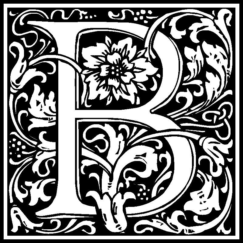 Уильям Моррис орнамент буквы