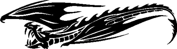 Наклейка на авто - дракон