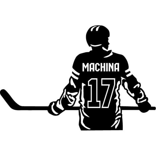 Трафарет хоккеиста