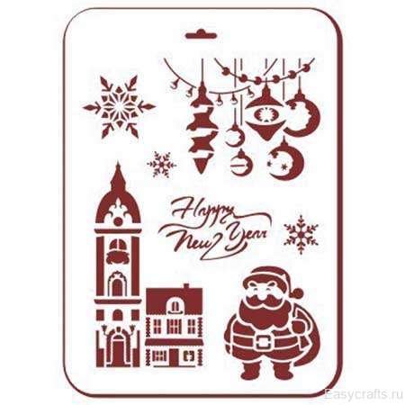 Леонардо магазин новогодние трафареты