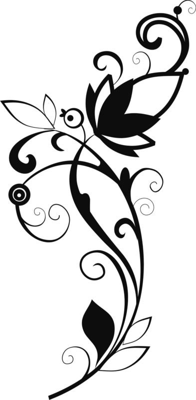 Вертикальный цветочный узор