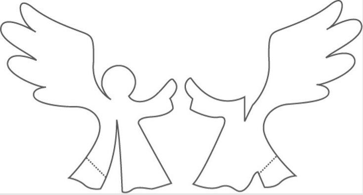 Трафареты ангелов из бумаги