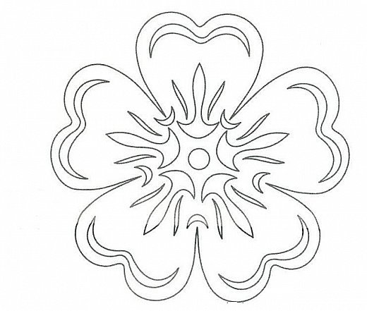 Цветы трафарет для вырезания