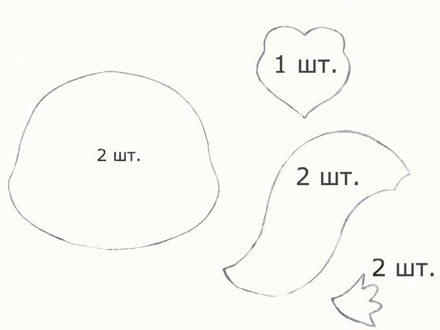 Игрушки из фетра выкройки