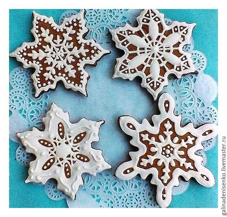 Имбирный пряник Снежинка