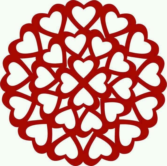 Узоры для снежинок сердечки