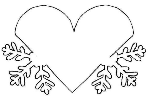 Снежинки сердечки из бумаги шаблоны для вырезания