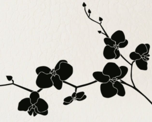 Трафарет орхидеи на стену