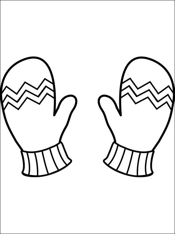 Рукавички раскраска
