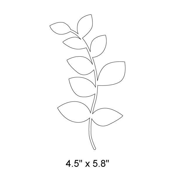 Трафарет листьев цветов