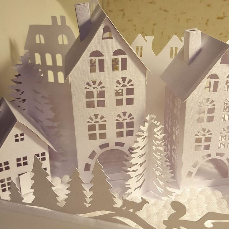 Объемный новогодний домик