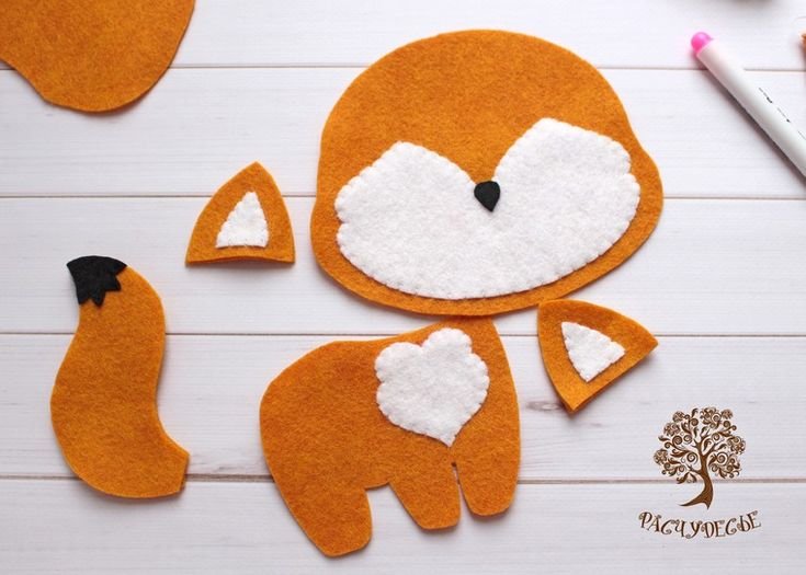 Лисенок из фетра