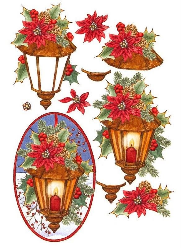 Винтажный новогодний фонарик