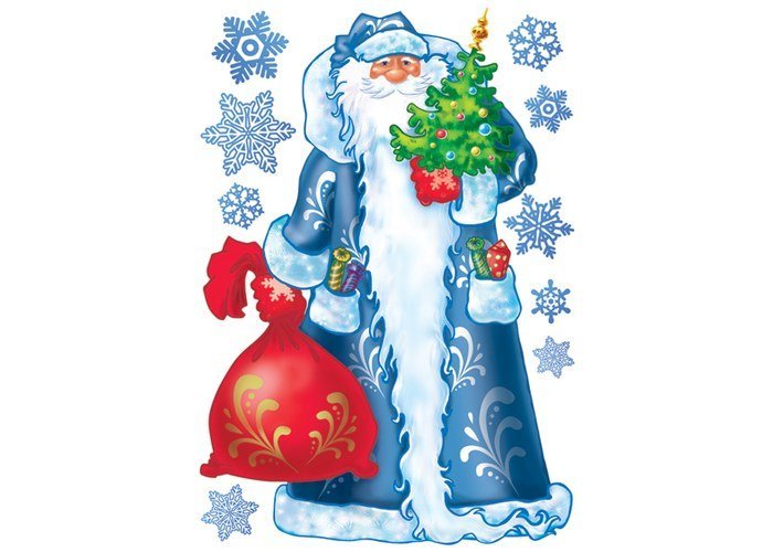 Снежинки дед Мороз и Снегурочка