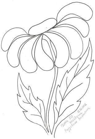 Трафарет листьев цветов