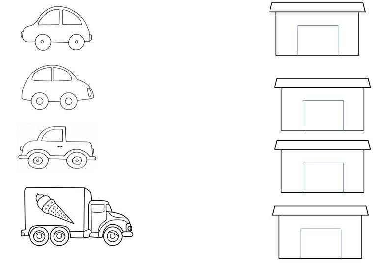 Задания для дошкольников с машинками