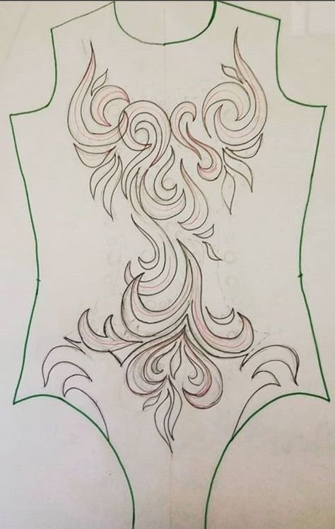 Трафареты для гимнастических купальников