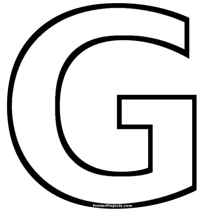 Трафарет буквы g