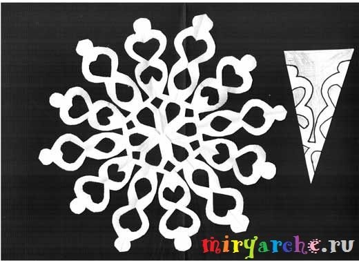 Снежинки сердечки трафареты