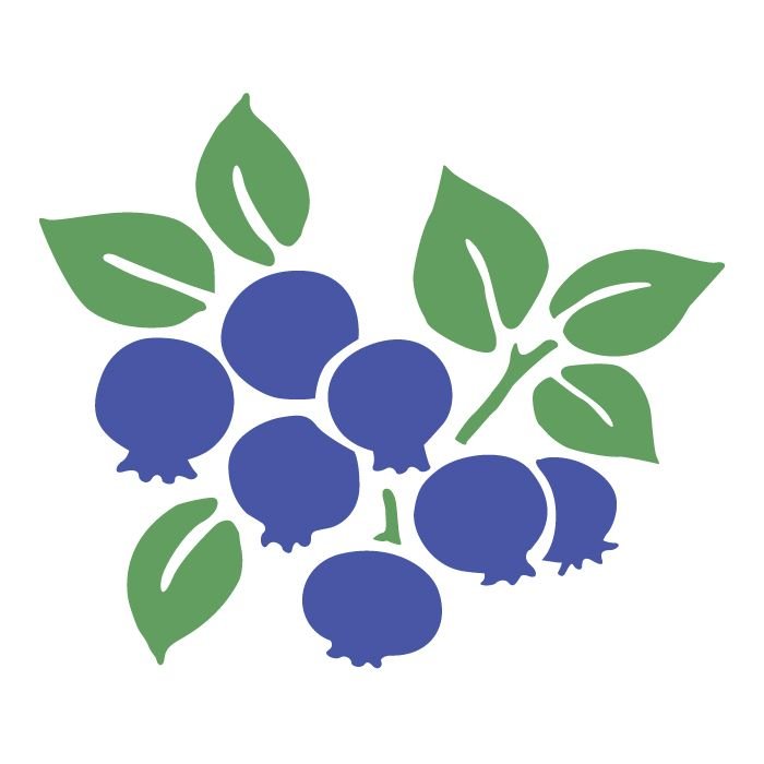 Аппликации кусты черники