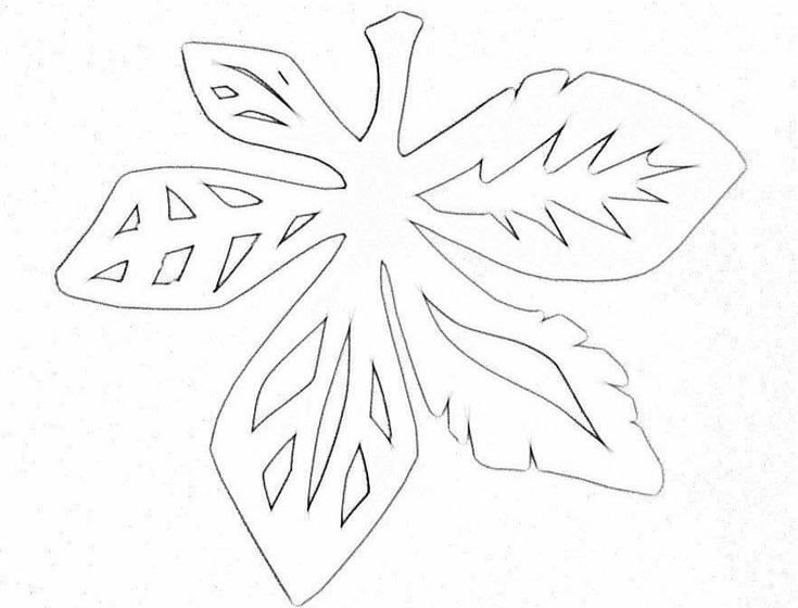 Вытынанки осенние листья