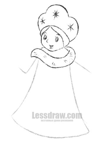 Лицо Снегурочки шаблон