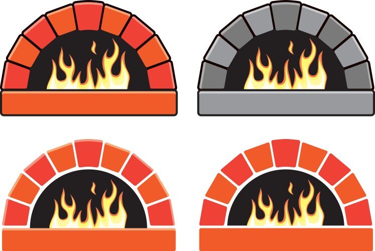 Огонь в печке нарисовать