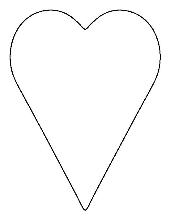 Сердечко трафарет для вырезания